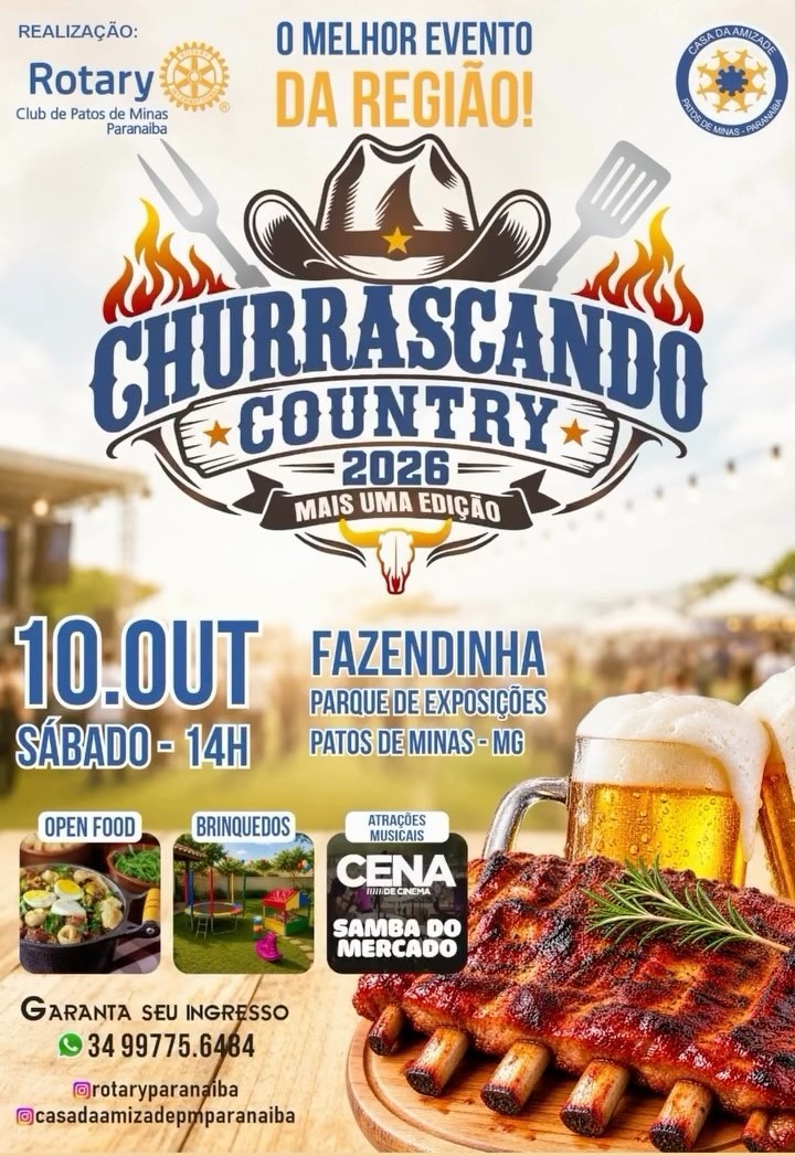 Churrascando Country 2026 – Fazendinha – 10 de Outubro – Patos de Minas/MG